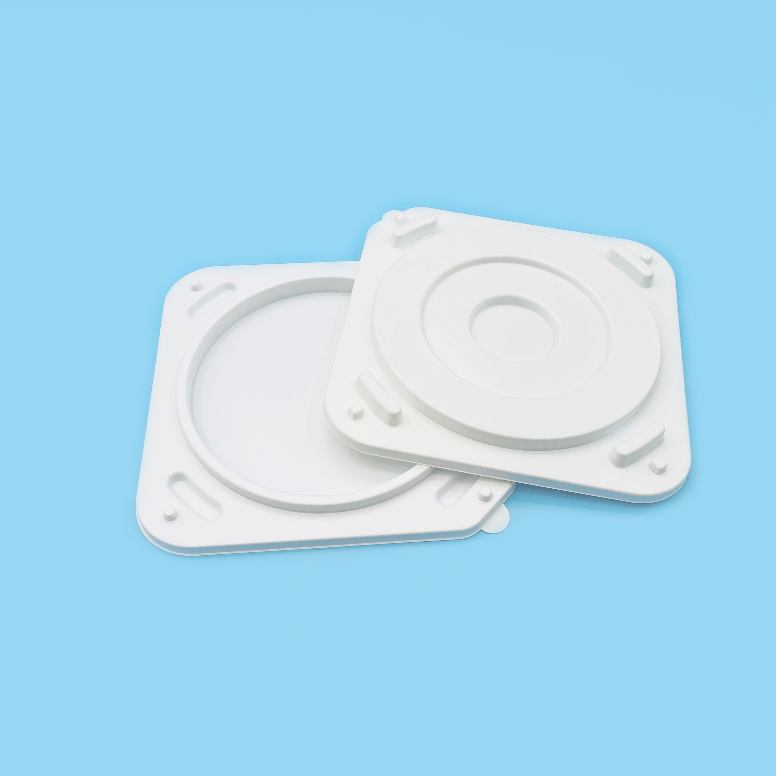 Customized White Plastic Bottom Tray and Lids 