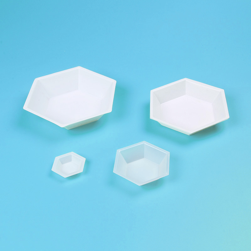 Hexagonal Polystyrene Weighing Dishes Antistatic Blister Tray